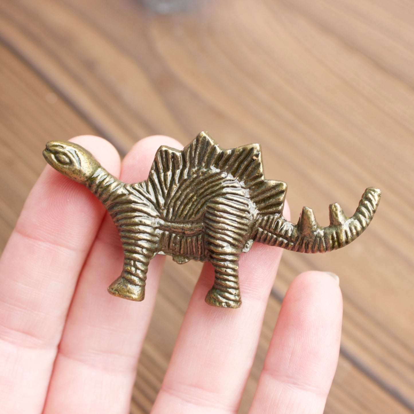 Dinosaur Drawer Knobs Stegosaurus or Triceratops kids dresser hardware in Bronze