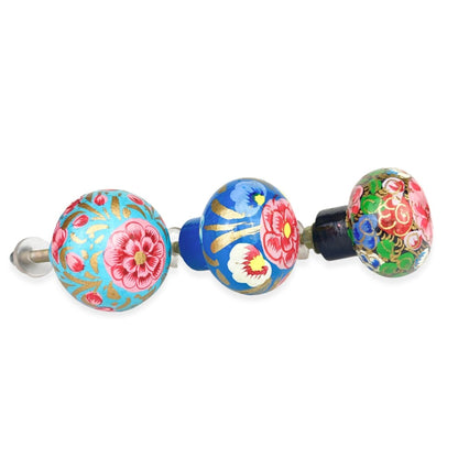 Hand Painted Wooden Flower Knobs - DaRosa Creations