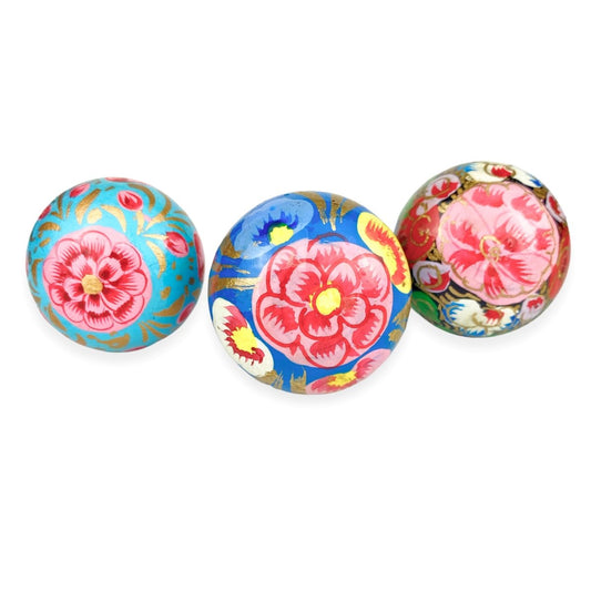 Hand Painted Wooden Flower Knobs - DaRosa Creations