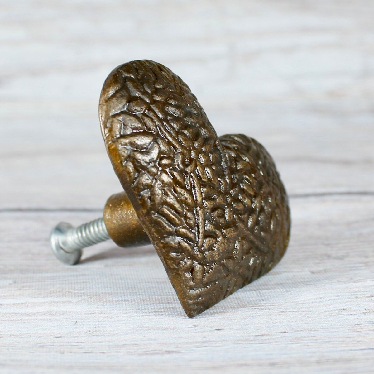 Heart Drawer Knobs in Antique Brass - DaRosa Creations