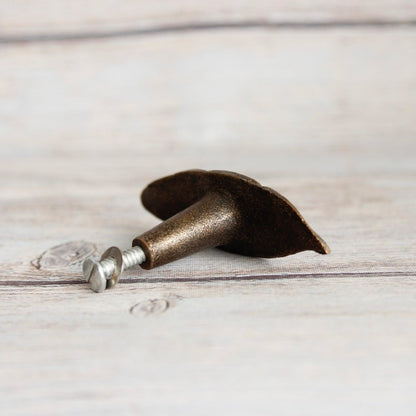 Leaf knob in Antique Brass - DaRosa Creations