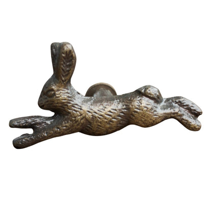 Leaping Hare Drawer Knob in Bronze - DaRosa Creations