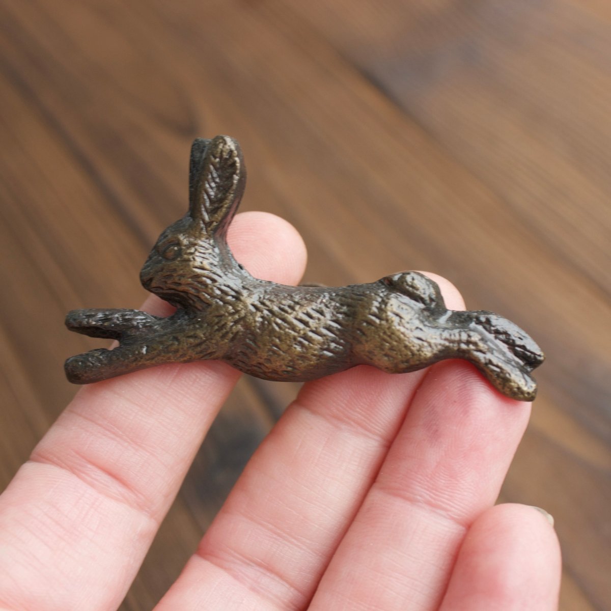 Leaping Hare Drawer Knob in Bronze - DaRosa Creations