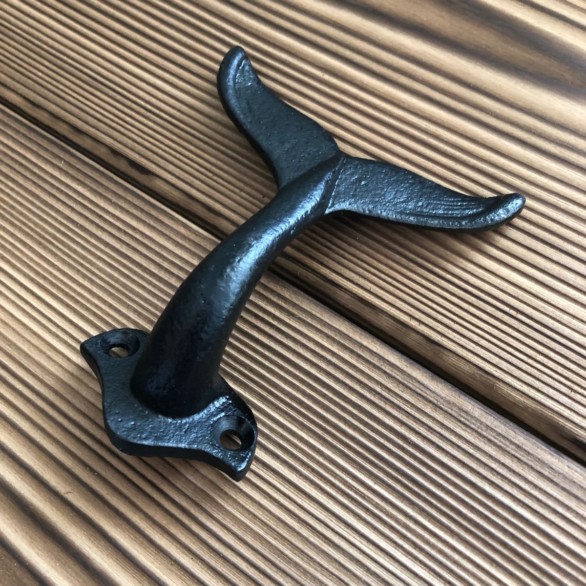 Metal Whale Tail Wall Hook in Black - DaRosa Creations