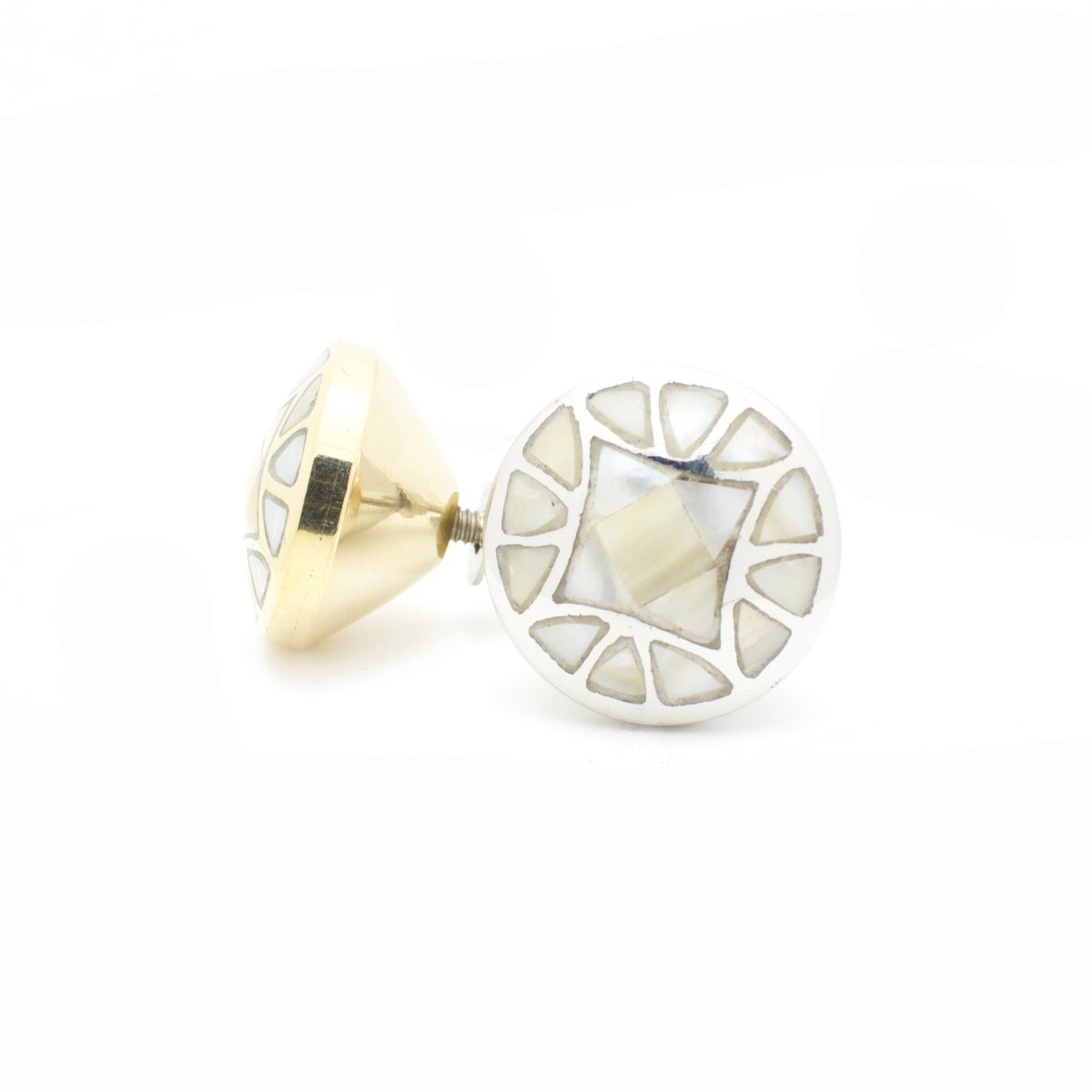 Mother of Pearl drawer Knob in Silver or Gold - DaRosa Creations