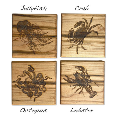 Ocean Creatures Coaster Set of 4 - DaRosa Creations
