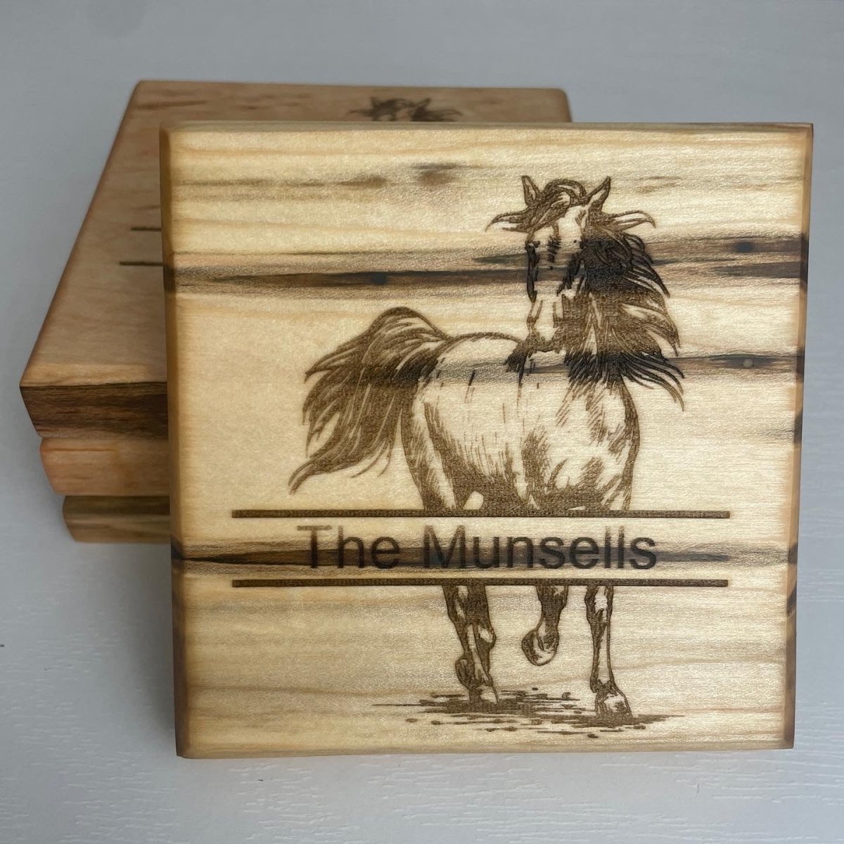 Personalized Horse Coasters SET of 2 - DaRosa Creations