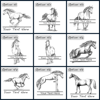 Personalized Horse Coasters SET of 2 - DaRosa Creations
