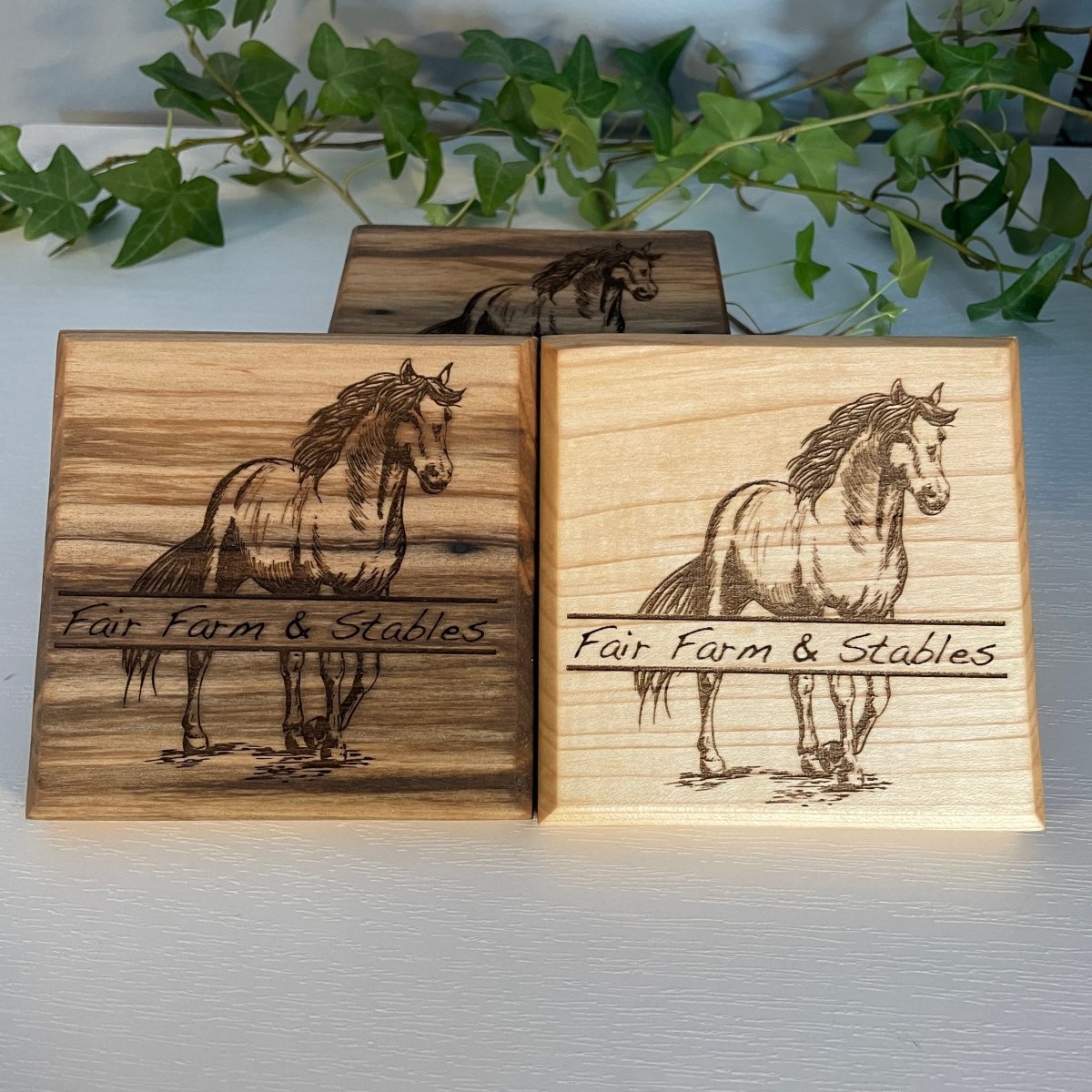 Personalized Horse Coasters SET of 2 - DaRosa Creations