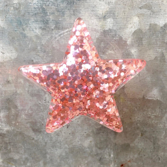 Pink Glitter Star Knob - DaRosa Creations