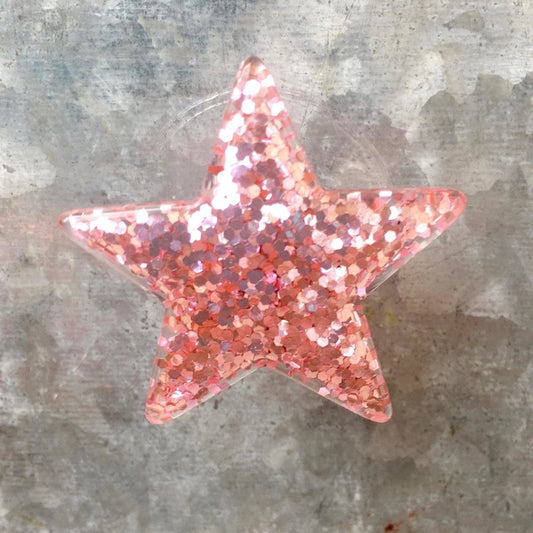 Pink Glitter Star Knob - DaRosa Creations