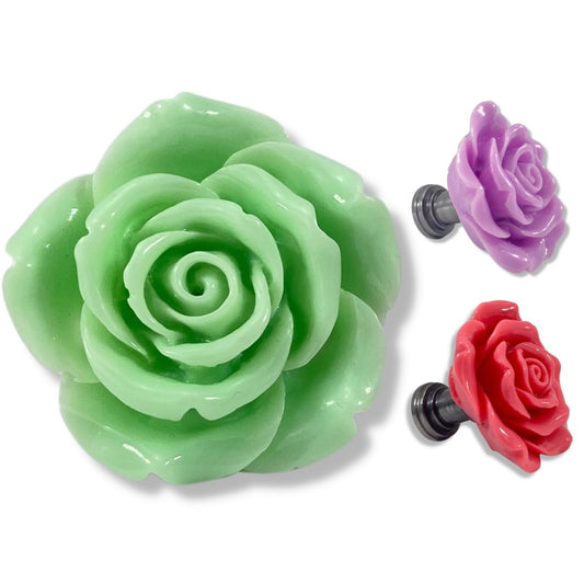 Rose Flower Drawer Knobs - DaRosa Creations