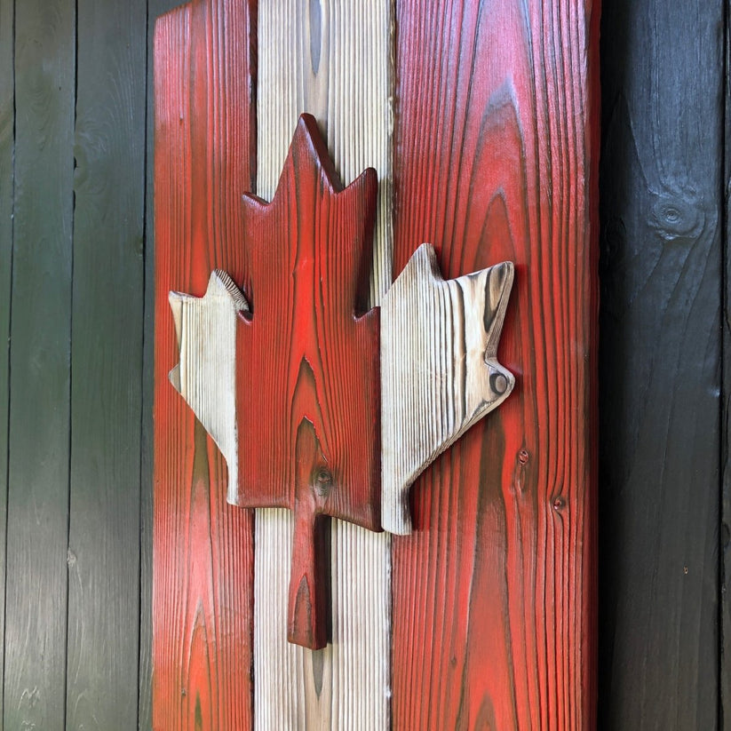 Rustic Burnt Wood Canadian Wall Art DaRosa Creations