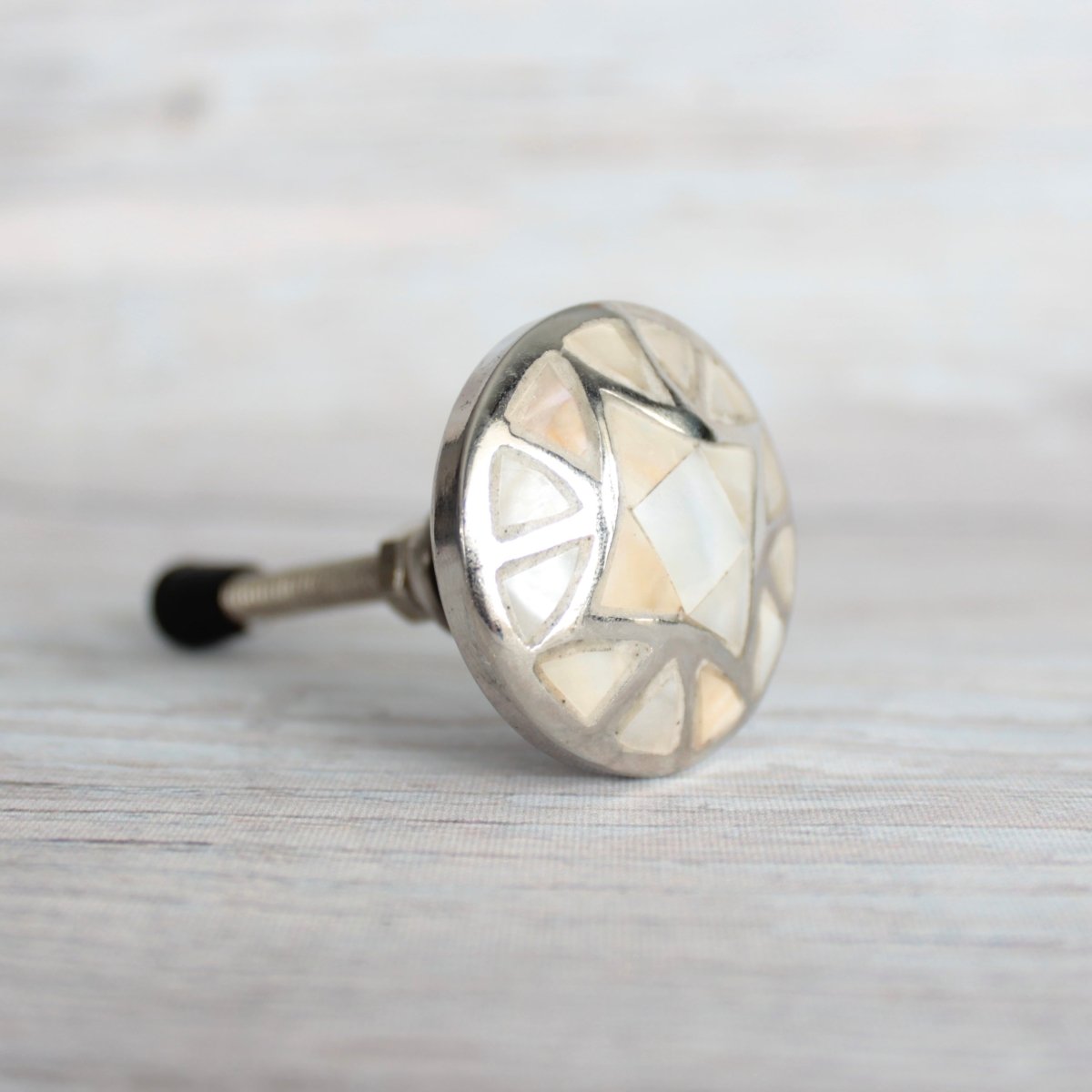 Silver Mother of Pearl Knob - DaRosa Creations