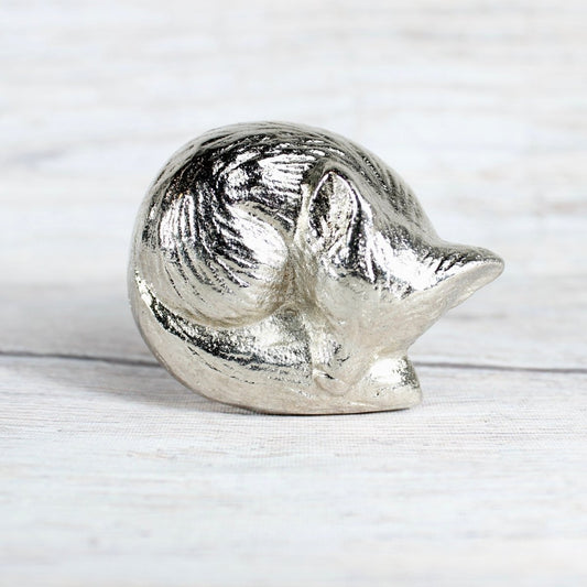 Sleeping Fox Knob in Silver - DaRosa Creations