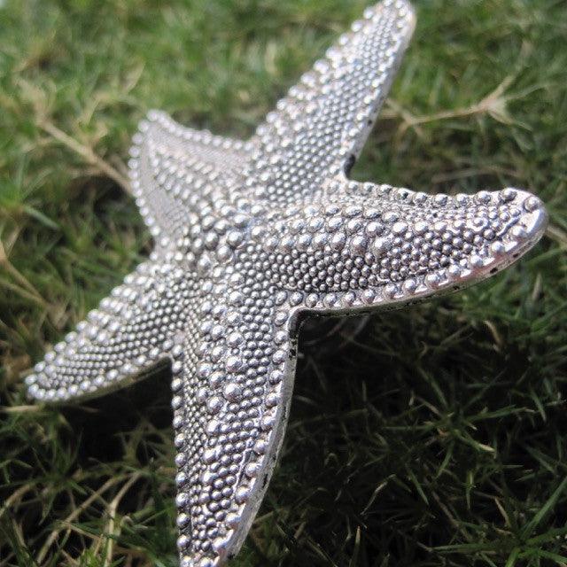 Starfish Drawer Knob in Silver with Dots - DaRosa Creations