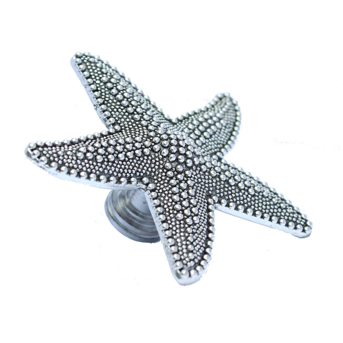 Starfish Drawer Knob in Silver with Dots - DaRosa Creations
