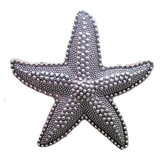 Starfish Drawer Knob in Silver with Dots - DaRosa Creations