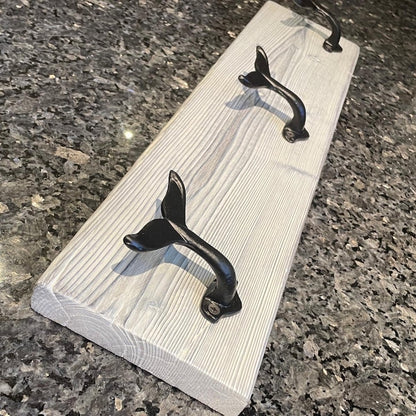 Towel Rack with 3 Whale Tail Hooks 24 inch - DaRosa Creations