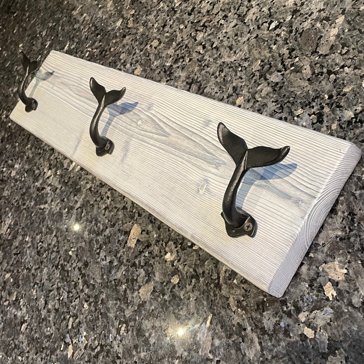 Towel Rack with 3 Whale Tail Hooks 24 inch - DaRosa Creations