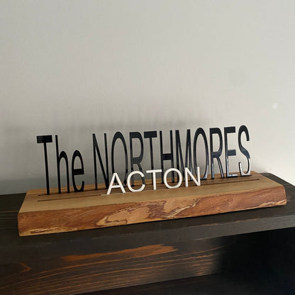 Wood Base with Name (2 lines) - DaRosa Creations