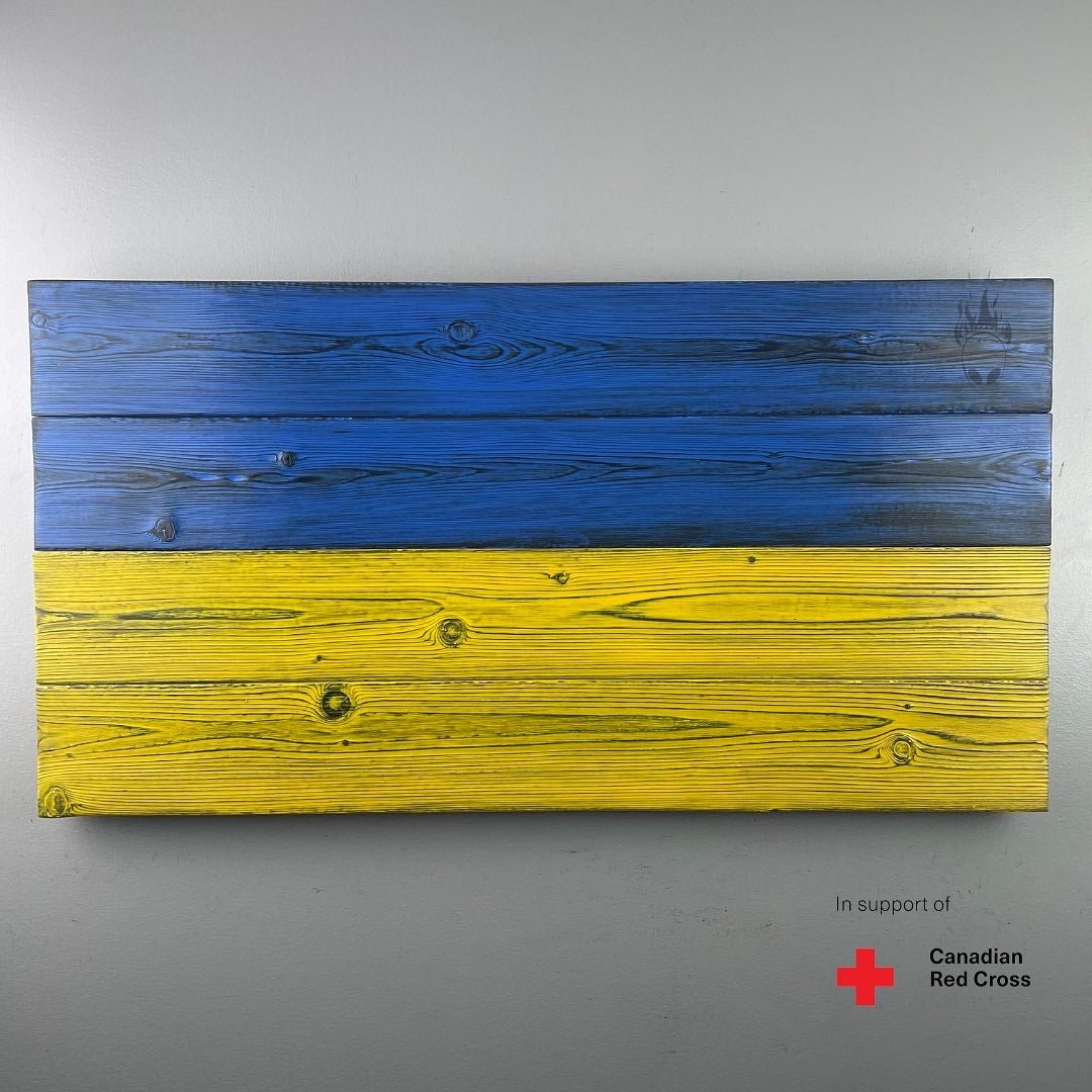 Wood Ukrainian Flag - DaRosa Creations