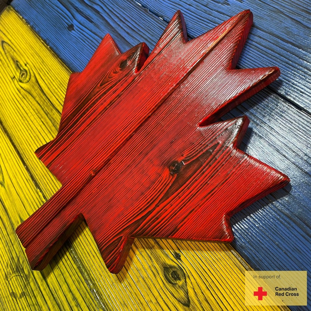 Wood Ukrainian Flag - DaRosa Creations