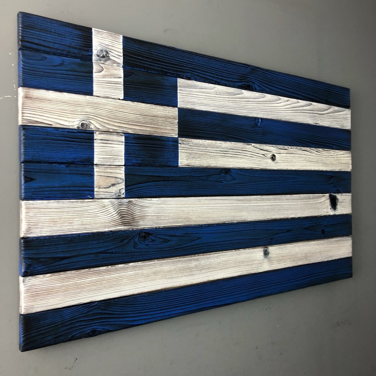 Wooden Flag of Greece 20 x 30 - DaRosa Creations